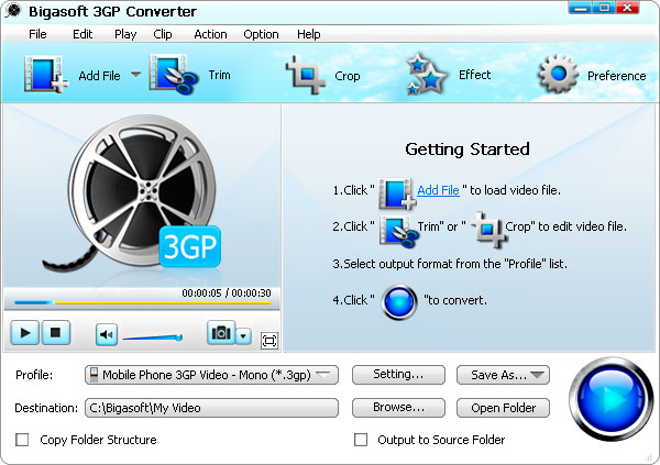 Bigasoft 3GP Converter