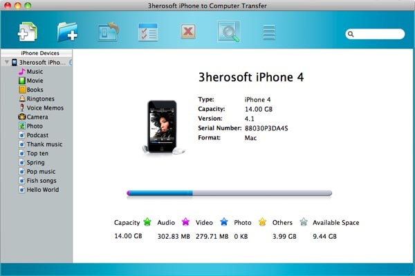 3herosoft iPhone to Computer Transfer for Mac