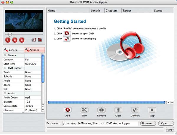 3herosoft DVD Audio Ripper for Mac