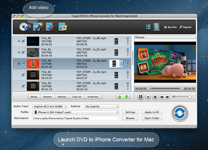 Tipard DVD to iPhone Converter for Mac