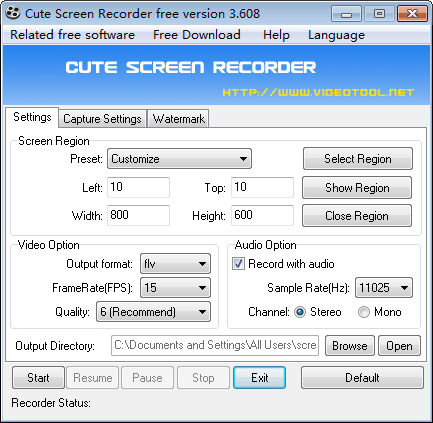 Cute Screen Recorder Free