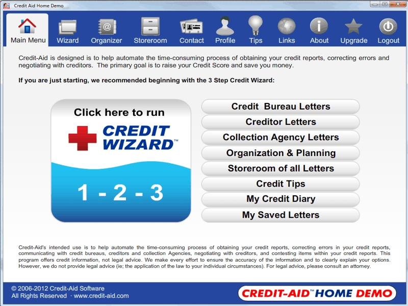 Credit-Aid HOME Credit Repair Software