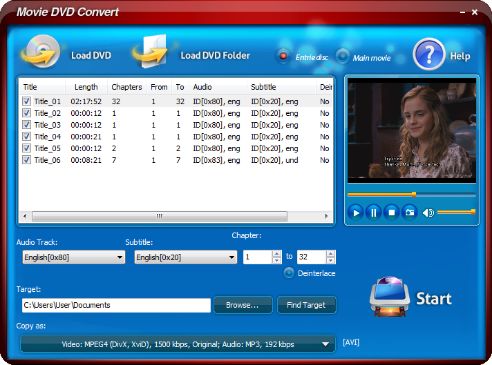 Movie DVD Convert