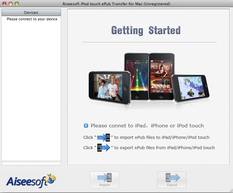 Aiseesoft Mac iPod touch ePub Transfer