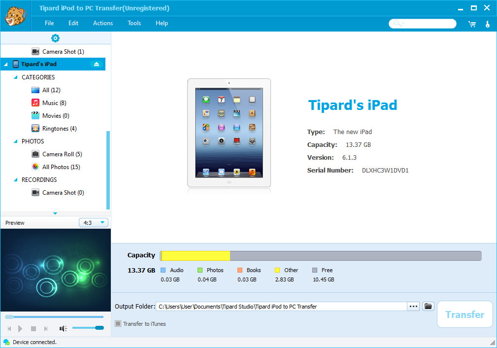 Tipard iPod to PC Transfer