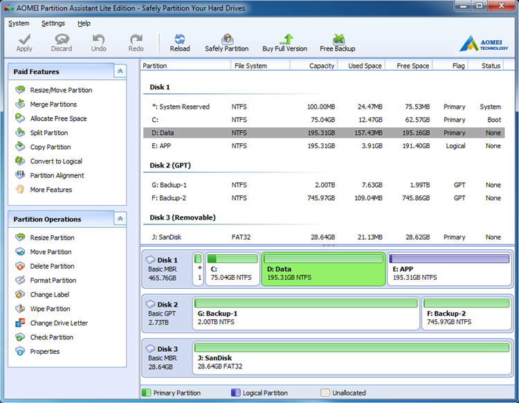 AOMEI Partition Assistant Lite Edition