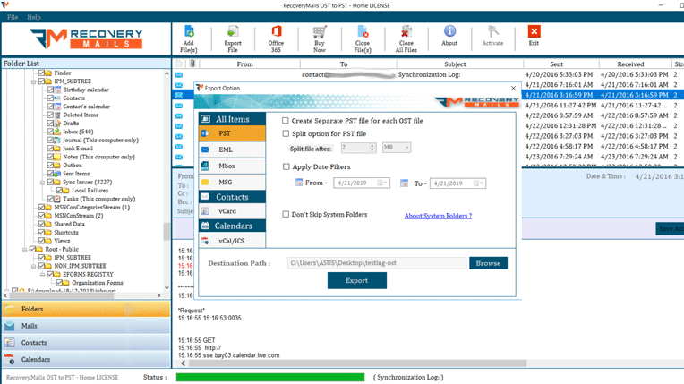 Converter Exchange OST to PST Data