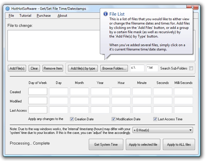 Buy File Date changer to change the created, modif