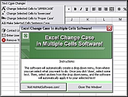 Buy Excel change case in multiple cells to upperca