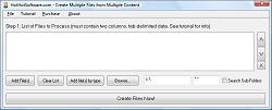 Create Multiple Files from Multiple Content