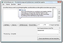 Buy File Joiner to merge and combine two or severa