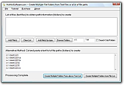 Buy Create Multiple File Folders from Text Files o