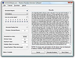 Buy Create Random Numbers software with random int