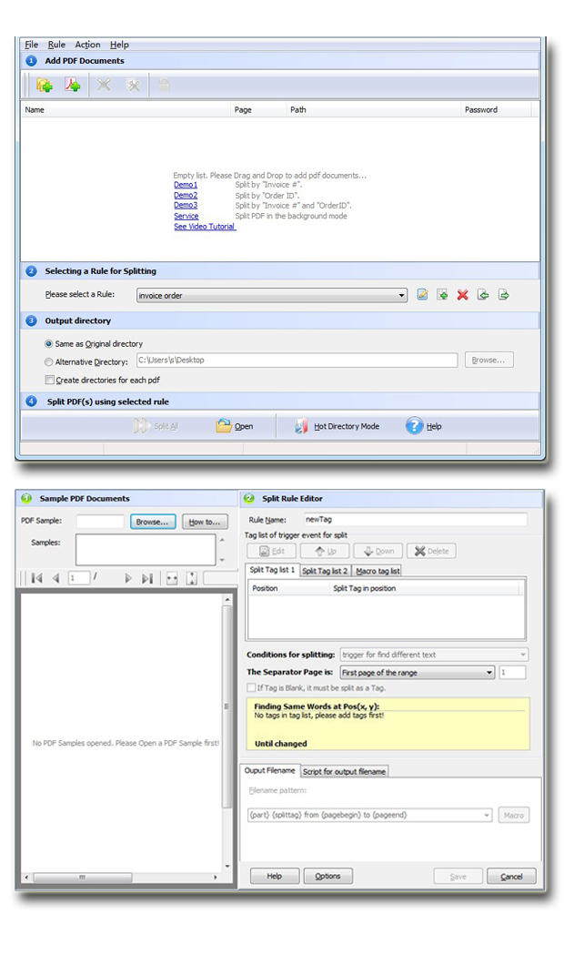 Easy PDF Content Split