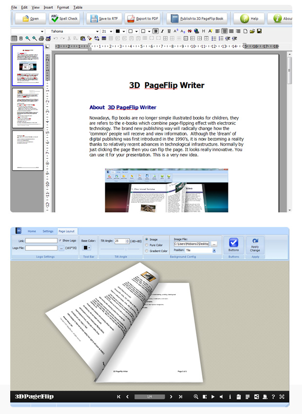 3DPageFlip Writer