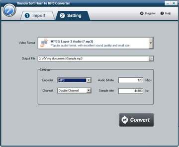 ThunderSoft Flash to MP3 Converter