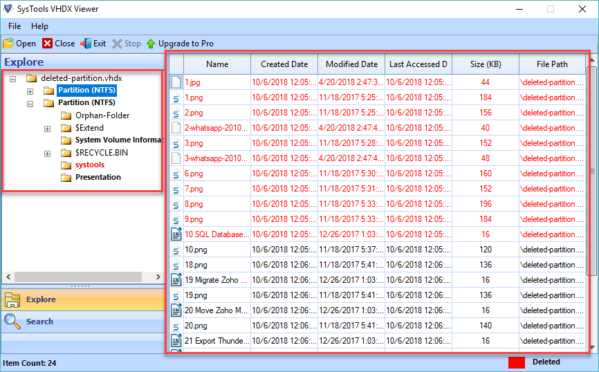 VHD File Explorer