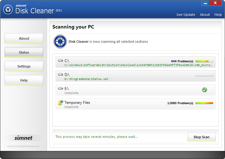 Simnet Disk Cleaner 2011