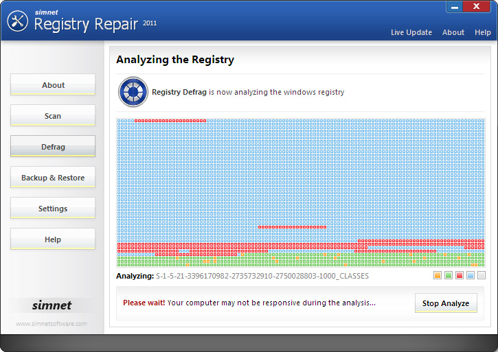 Simnet Registry Defrag 2011