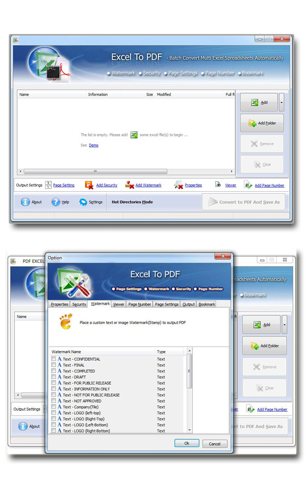 Simple Excel to PDF