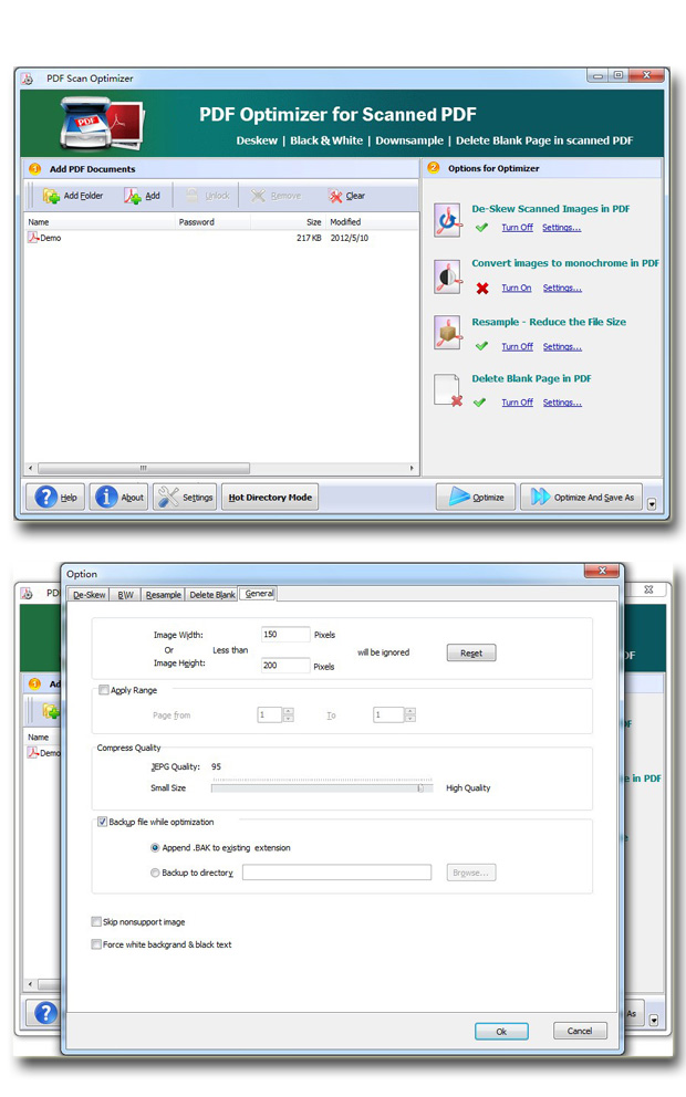 Simple PDF Scan Optimizer