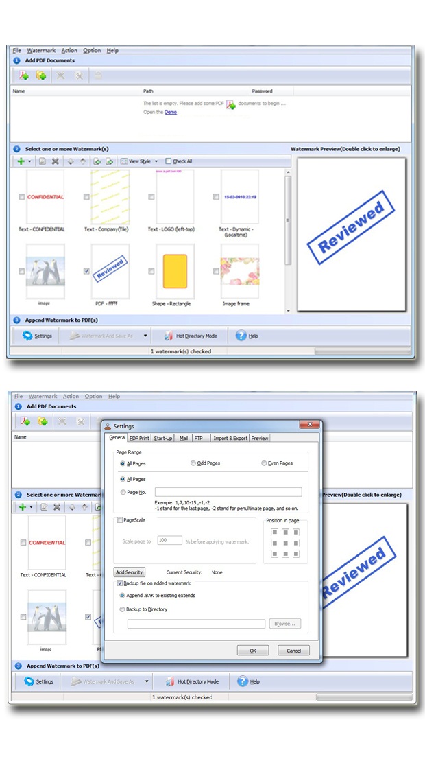 Simple PDF Watermark