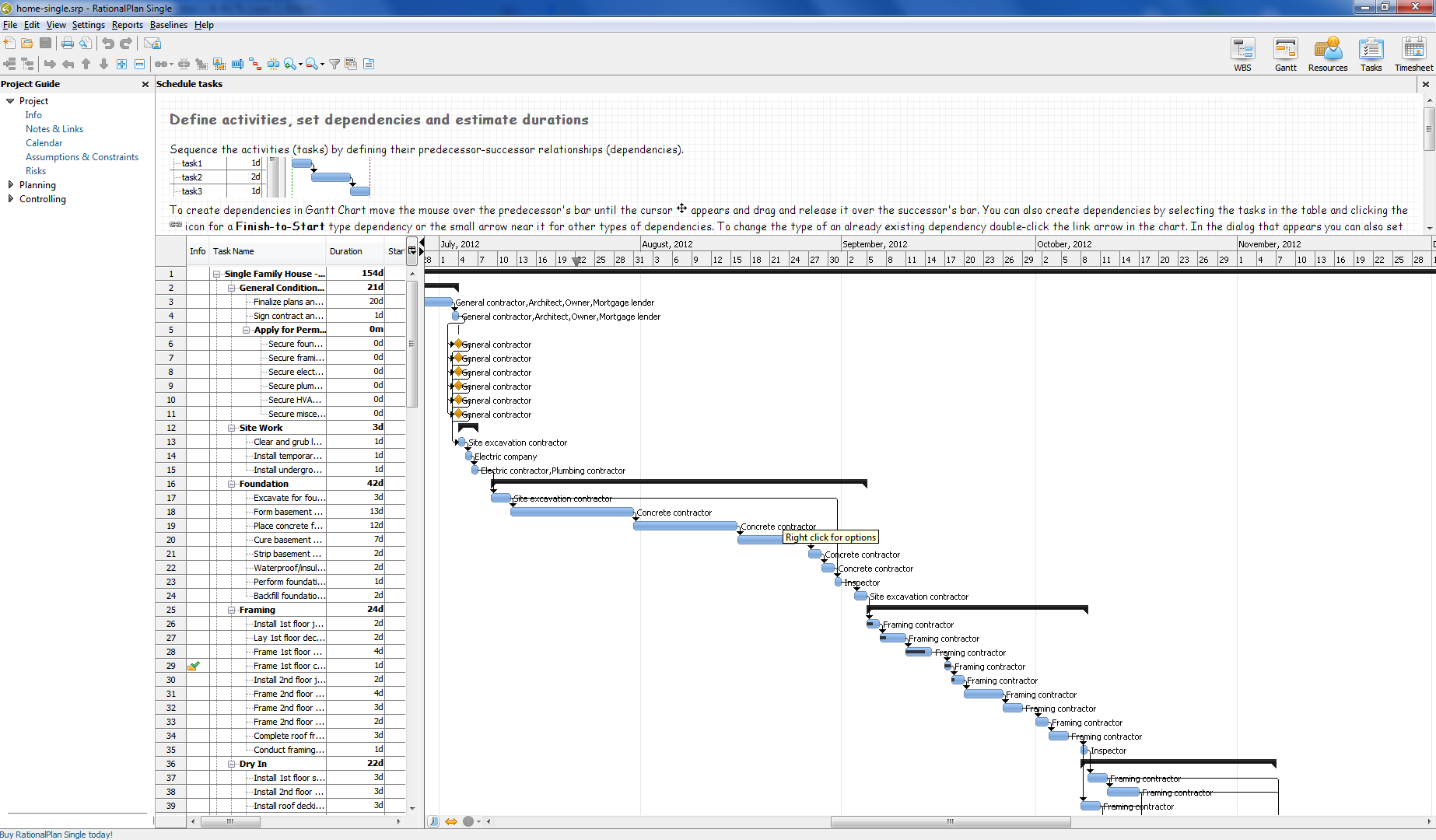 RationalPlan Single Project