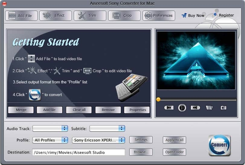 Aiseesoft Sony Converter for Mac