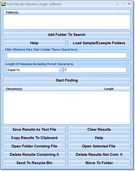 Find Files By Filename Length Software