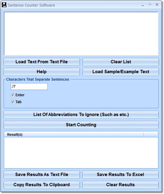 Sentence Counter Software