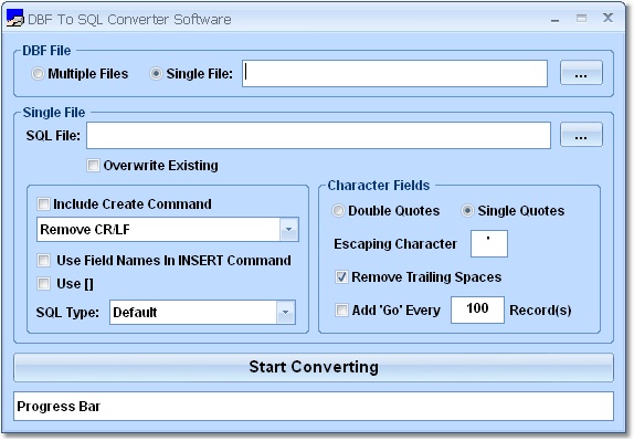 DBF To SQL Converter Software