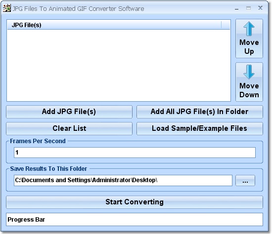 JPG Files To Animated GIF Converter Software