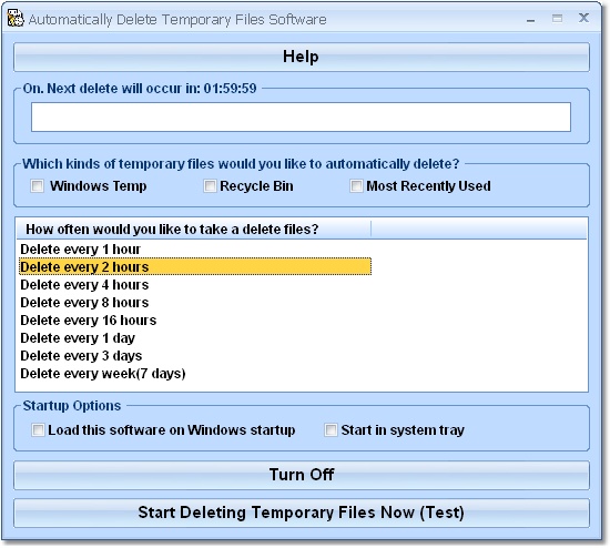 Automatically Delete Temporary Files Software