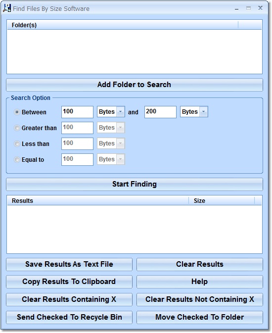 Find Files By Size Software