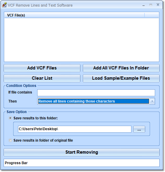 VCF Remove Lines and Text Software