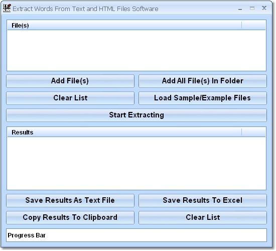 Extract Words From Text and HTML Files Software