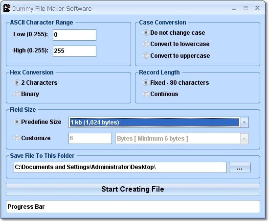 Dummy File Maker Software