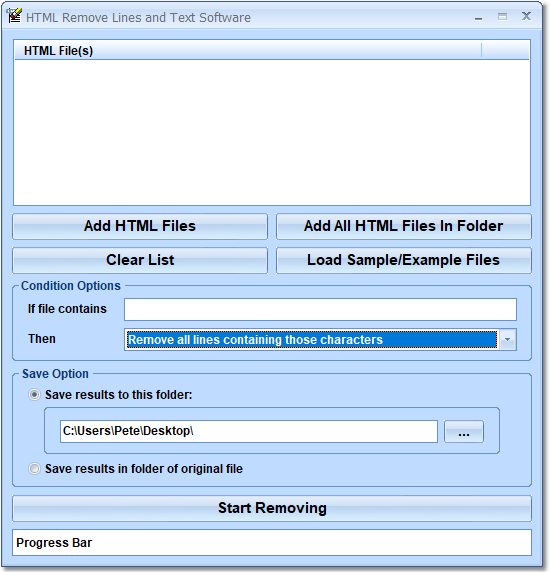 HTML Remove Lines and Text Software