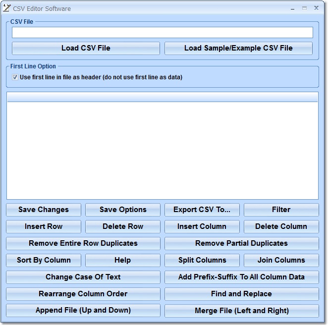 CSV Editor Software