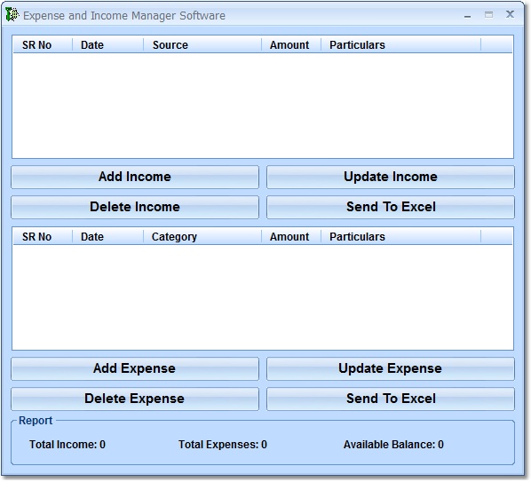 Expense and Income Manager Software