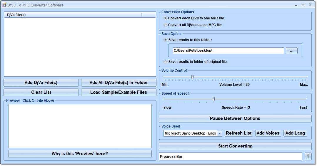 DjVu To MP3 Converter Software