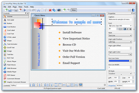 AutoPlay Menu Builder