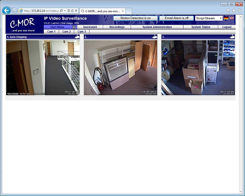 C-MOR IP Video Surveillance VM Software