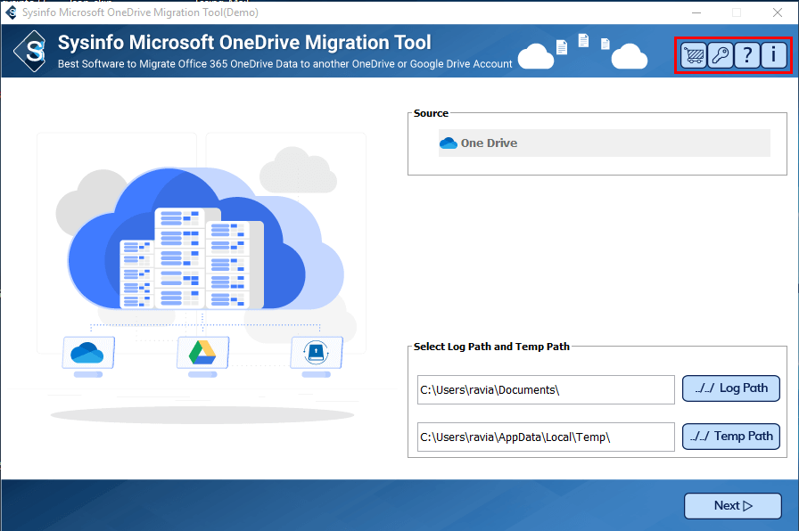 Sysinfo OneDrive Migration Tool