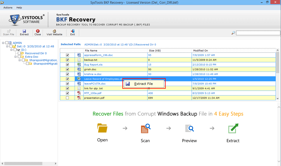 Windows BKF Repair Tool