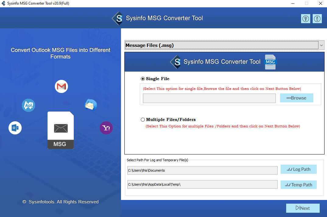 SysInfoTools MSG Converter