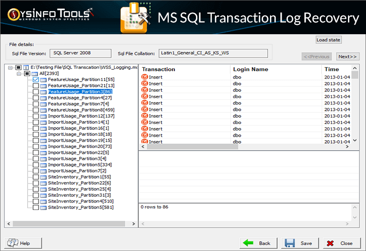 SysinfoTools SQL Log Analyzer Tool