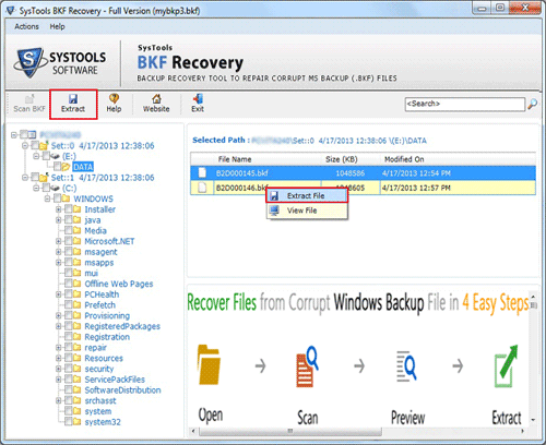 BKF Recovery Tool