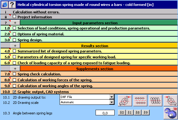 MITCalc – Torsion Springs