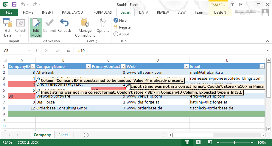 Excel Add-in for MySQL